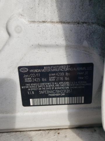 Photo 12 VIN: 5NPEB4AC7BH231287 - HYUNDAI SONATA 