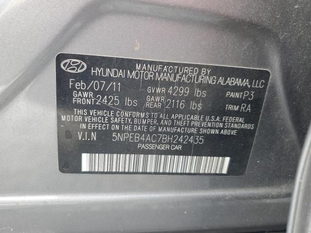 Photo 11 VIN: 5NPEB4AC7BH242435 - HYUNDAI SONATA 