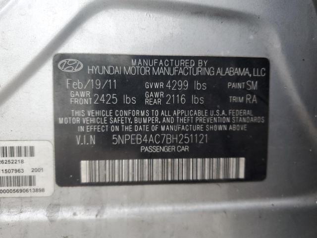 Photo 12 VIN: 5NPEB4AC7BH251121 - HYUNDAI SONATA GLS 