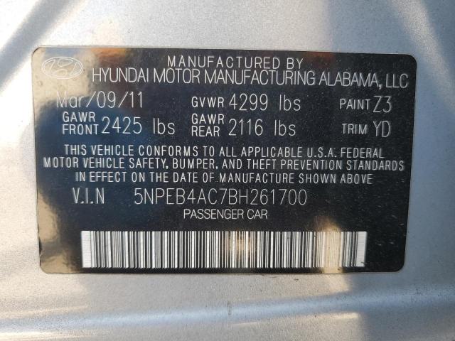 Photo 11 VIN: 5NPEB4AC7BH261700 - HYUNDAI SONATA 