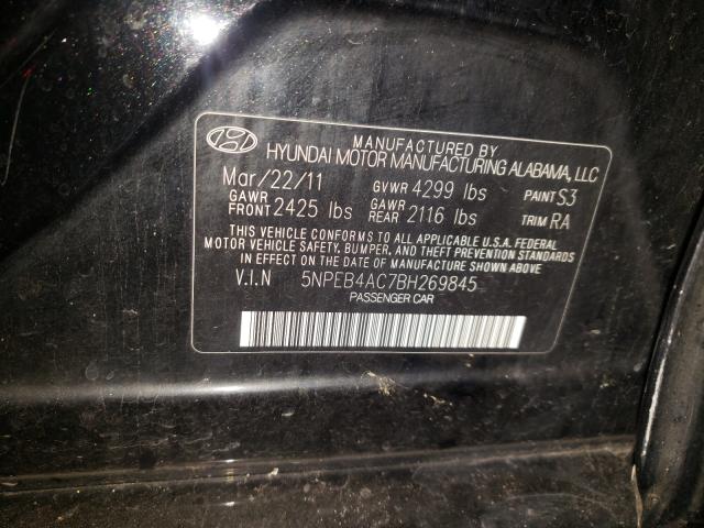 Photo 9 VIN: 5NPEB4AC7BH269845 - HYUNDAI SONATA GLS 