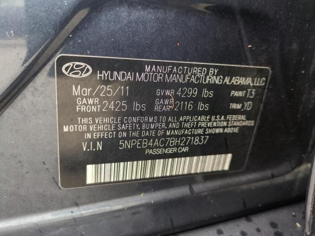 Photo 12 VIN: 5NPEB4AC7BH271837 - HYUNDAI SONATA GLS 