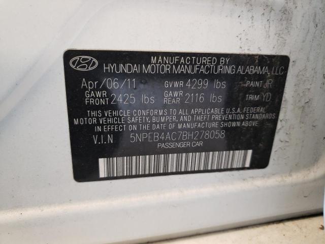 Photo 12 VIN: 5NPEB4AC7BH278058 - HYUNDAI SONATA 