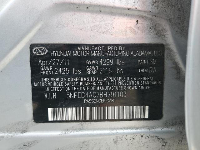 Photo 12 VIN: 5NPEB4AC7BH291103 - HYUNDAI SONATA 