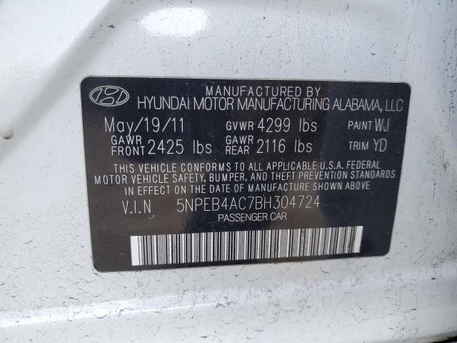 Photo 11 VIN: 5NPEB4AC7BH304724 - HYUNDAI SONATA GLS 