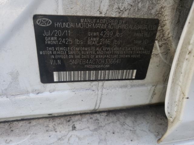 Photo 9 VIN: 5NPEB4AC7CH336641 - HYUNDAI SONATA GLS 