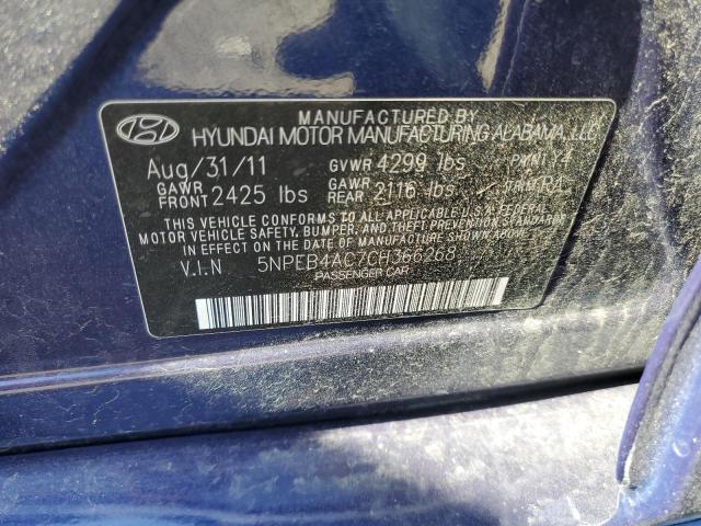 Photo 9 VIN: 5NPEB4AC7CH366268 - HYUNDAI SONATA GLS 