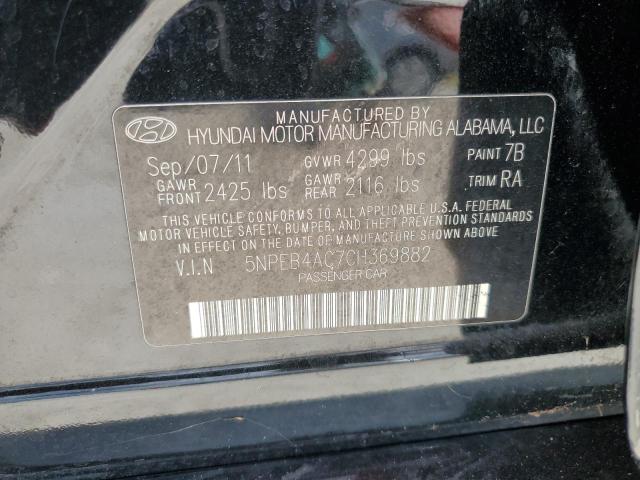 Photo 11 VIN: 5NPEB4AC7CH369882 - HYUNDAI SONATA 