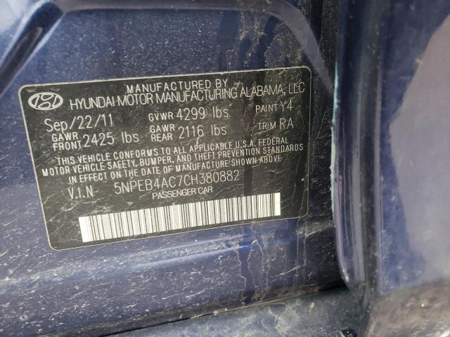 Photo 11 VIN: 5NPEB4AC7CH380882 - HYUNDAI SONATA 