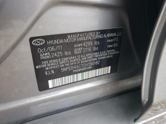 Photo 11 VIN: 5NPEB4AC7CH390182 - HYUNDAI SONATA 