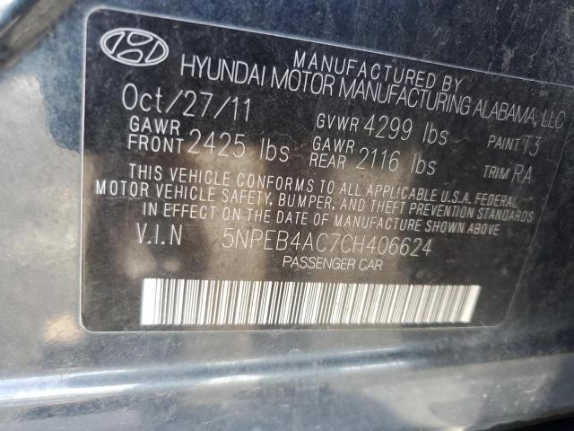 Photo 11 VIN: 5NPEB4AC7CH406624 - HYUNDAI SONATA 