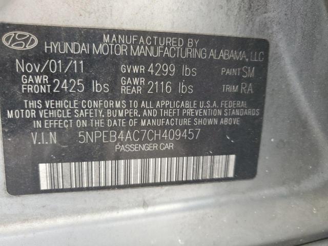 Photo 11 VIN: 5NPEB4AC7CH409457 - HYUNDAI SONATA GLS 