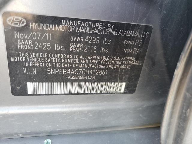 Photo 11 VIN: 5NPEB4AC7CH412861 - HYUNDAI SONATA GLS 