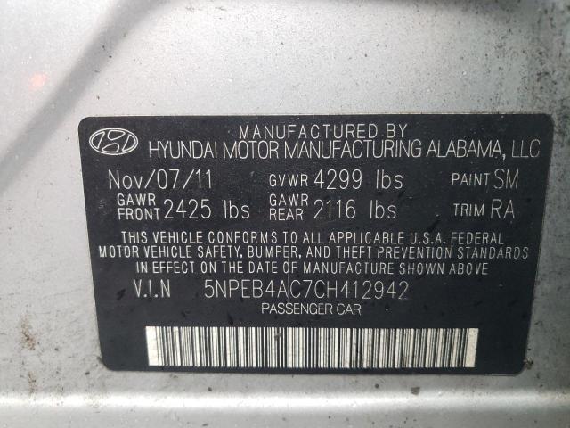 Photo 9 VIN: 5NPEB4AC7CH412942 - HYUNDAI SONATA GLS 