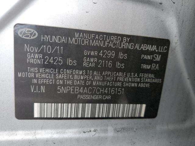 Photo 11 VIN: 5NPEB4AC7CH416151 - HYUNDAI SONATA GLS 