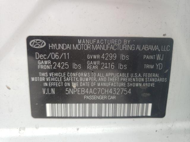 Photo 9 VIN: 5NPEB4AC7CH432754 - HYUNDAI SONATA GLS 