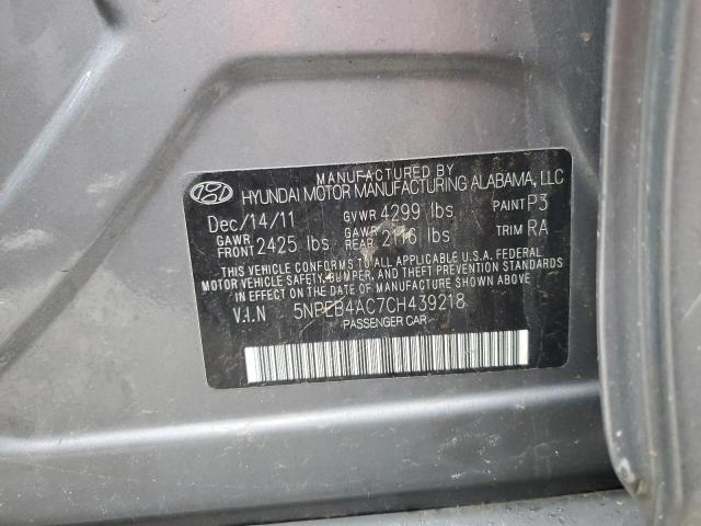 Photo 11 VIN: 5NPEB4AC7CH439218 - HYUNDAI SONATA 