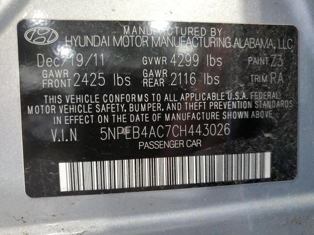 Photo 11 VIN: 5NPEB4AC7CH443026 - HYUNDAI SONATA GLS 