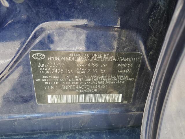 Photo 11 VIN: 5NPEB4AC7CH446721 - HYUNDAI SONATA 