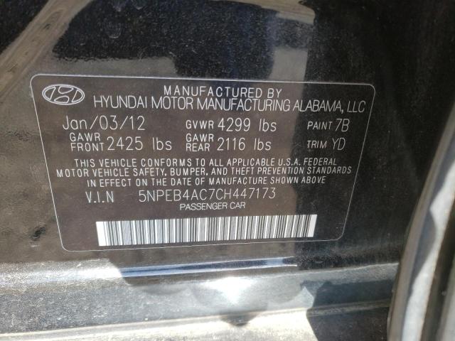 Photo 11 VIN: 5NPEB4AC7CH447173 - HYUNDAI SONATA GLS 