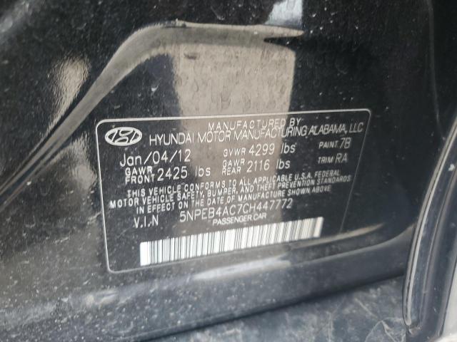 Photo 11 VIN: 5NPEB4AC7CH447772 - HYUNDAI SONATA 