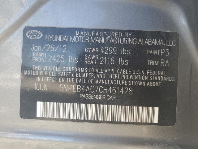 Photo 11 VIN: 5NPEB4AC7CH461428 - HYUNDAI SONATA GLS 