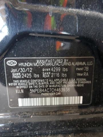 Photo 11 VIN: 5NPEB4AC7CH463938 - HYUNDAI SONATA GLS 