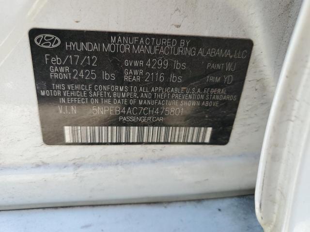 Photo 11 VIN: 5NPEB4AC7CH475801 - HYUNDAI SONATA 