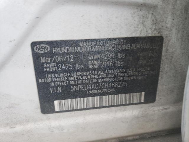 Photo 9 VIN: 5NPEB4AC7CH488225 - HYUNDAI SONATA GLS 