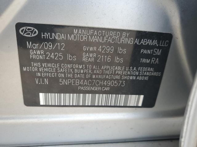 Photo 11 VIN: 5NPEB4AC7CH490573 - HYUNDAI SONATA GLS 