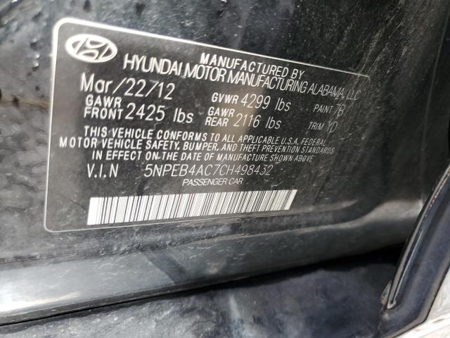 Photo 11 VIN: 5NPEB4AC7CH498432 - HYUNDAI SONATA GLS 