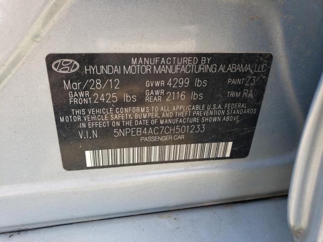 Photo 11 VIN: 5NPEB4AC7CH501233 - HYUNDAI SONATA GLS 