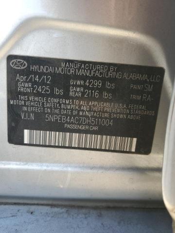 Photo 11 VIN: 5NPEB4AC7DH511004 - HYUNDAI SONATA GLS 