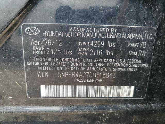 Photo 11 VIN: 5NPEB4AC7DH518843 - HYUNDAI SONATA GLS 