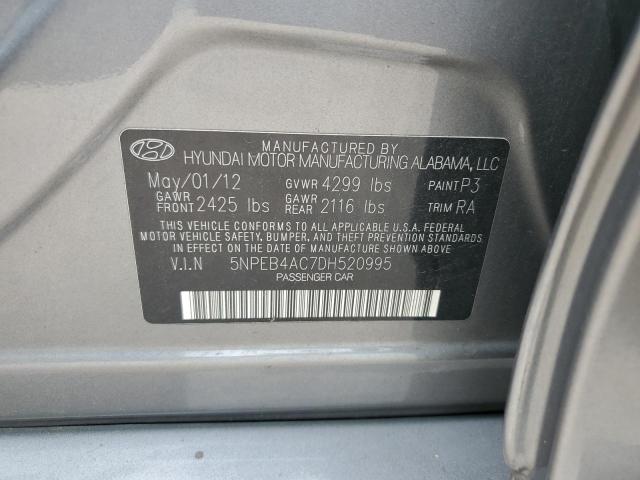 Photo 9 VIN: 5NPEB4AC7DH520995 - HYUNDAI SONATA GLS 