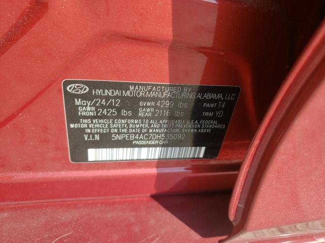 Photo 9 VIN: 5NPEB4AC7DH535092 - HYUNDAI SONATA GLS 