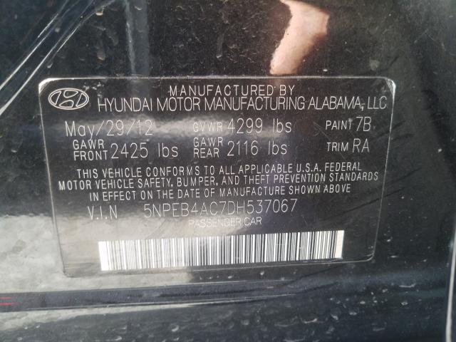 Photo 9 VIN: 5NPEB4AC7DH537067 - HYUNDAI SONATA GLS 