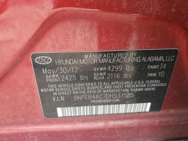 Photo 12 VIN: 5NPEB4AC7DH537585 - HYUNDAI SONATA 