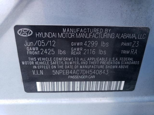 Photo 12 VIN: 5NPEB4AC7DH540843 - HYUNDAI SONATA GLS 