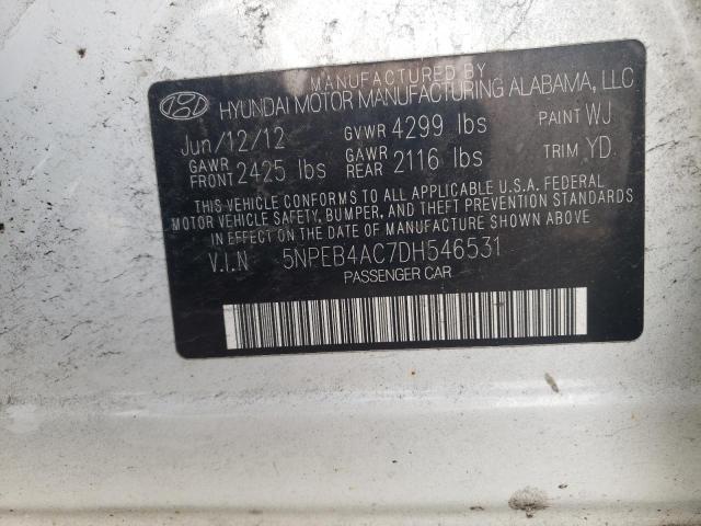 Photo 9 VIN: 5NPEB4AC7DH546531 - HYUNDAI SONATA GLS 