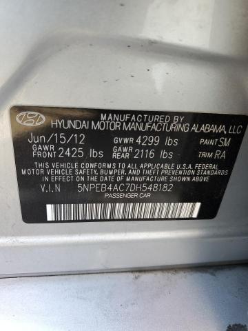 Photo 11 VIN: 5NPEB4AC7DH548182 - HYUNDAI SONATA GLS 