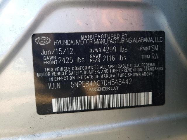 Photo 11 VIN: 5NPEB4AC7DH548442 - HYUNDAI SONATA GLS 