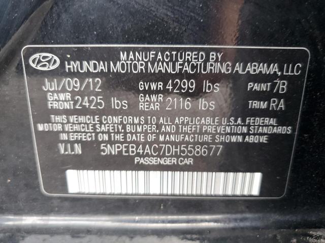 Photo 11 VIN: 5NPEB4AC7DH558677 - HYUNDAI SONATA GLS 