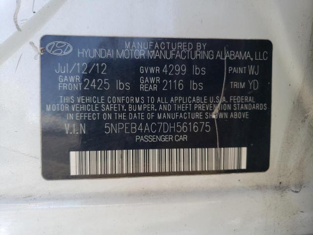 Photo 11 VIN: 5NPEB4AC7DH561675 - HYUNDAI SONATA GLS 