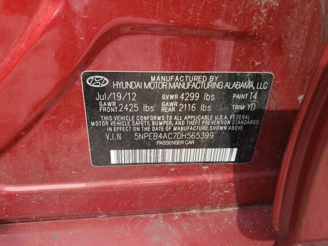 Photo 11 VIN: 5NPEB4AC7DH565399 - HYUNDAI SONATA 