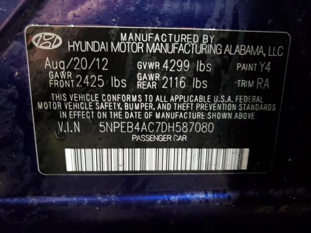 Photo 11 VIN: 5NPEB4AC7DH587080 - HYUNDAI SONATA 