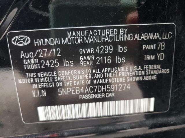 Photo 9 VIN: 5NPEB4AC7DH591274 - HYUNDAI SONATA GLS 