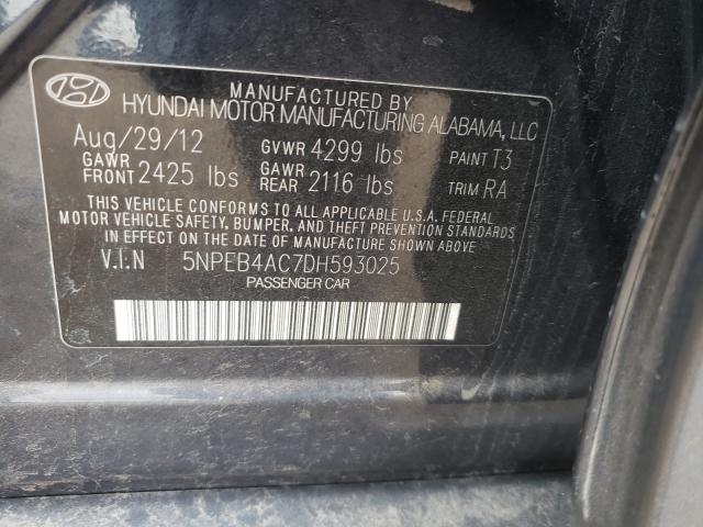 Photo 9 VIN: 5NPEB4AC7DH593025 - HYUNDAI SONATA GLS 