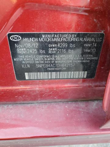 Photo 12 VIN: 5NPEB4AC7DH642157 - HYUNDAI SONATA 