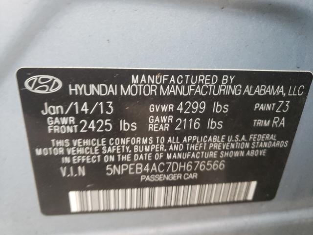 Photo 9 VIN: 5NPEB4AC7DH676566 - HYUNDAI SONATA GLS 